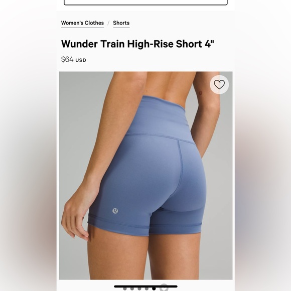 SOLD!!!! NWT LuluLemon Wunder Under High Rise Short - Picture 3 of 6